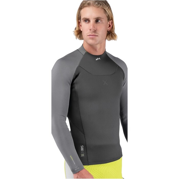 2024 Zhik Mnner Superwarm X Neoprene Wetsuit Top DTP-1180-GRY - Grey